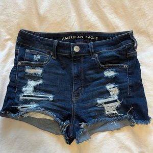Size 6 American Eagle High Rise Distressed Denim Shorts